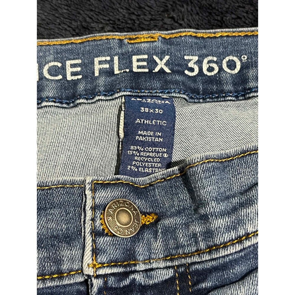 Arizona Jeans Mens 38x30 Blue Advance Flex 360 Athletic Fit Stretch Denim - Picture 3 of 8